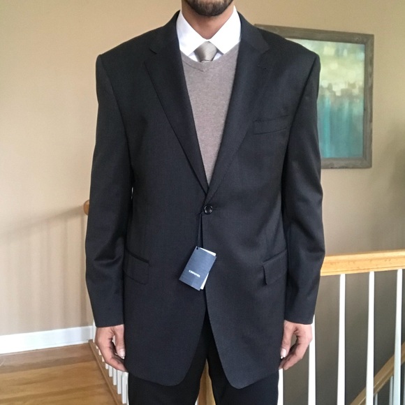 Cortefiel Other - New Cortefiel Wool Sport Coat Blazer Gray 48R NWT